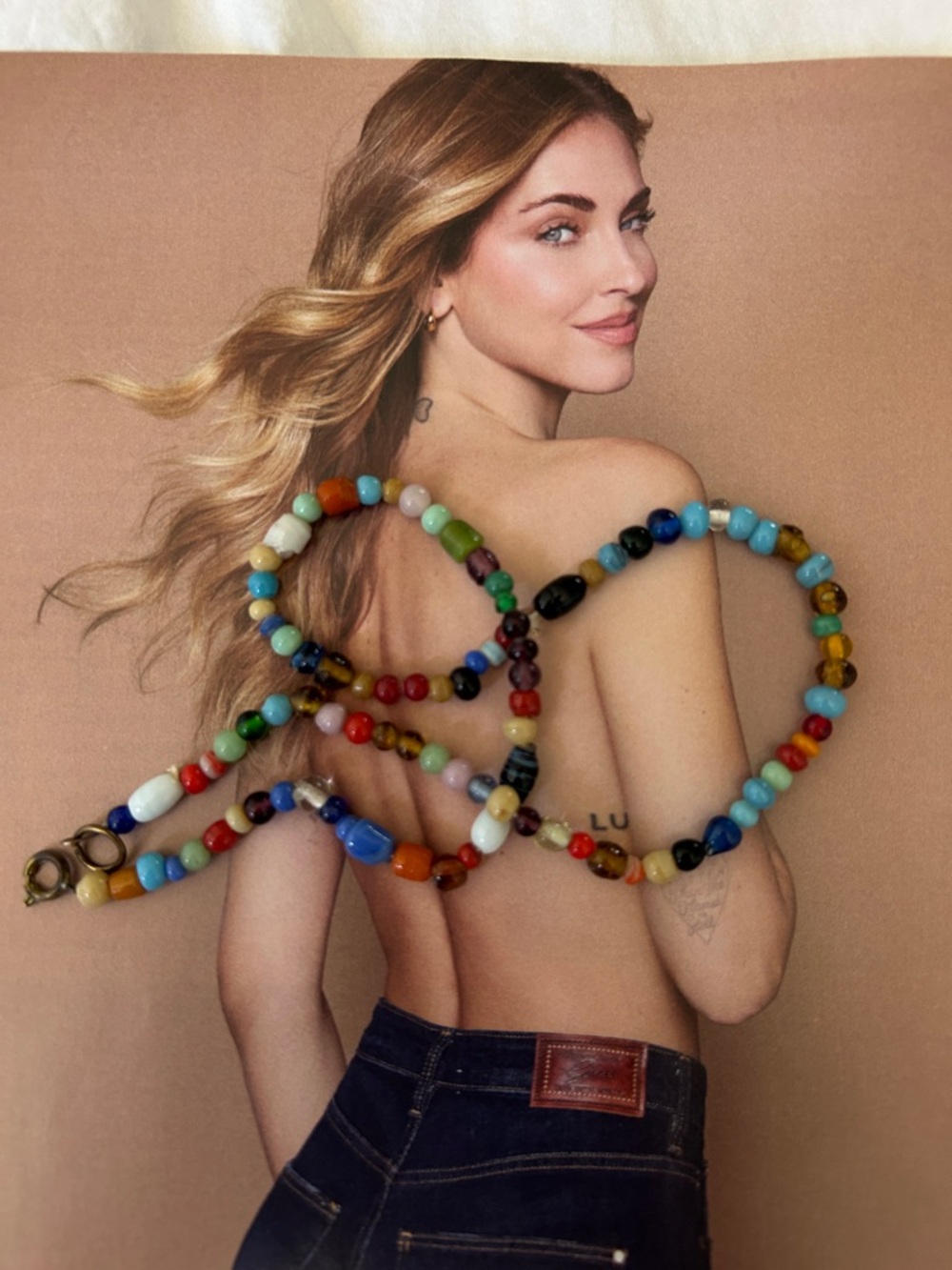 Multicolor Beaded Women's Necklace - Colorful Casual Layering size approxi 15,5